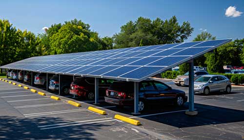 Solarcarport als Stromquelle