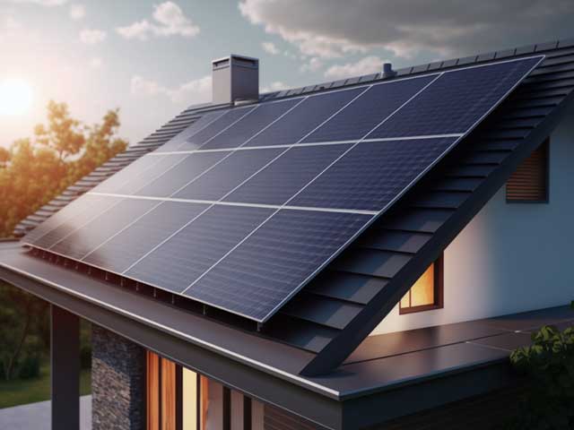 Detailansicht hochwertiger Solarmodule